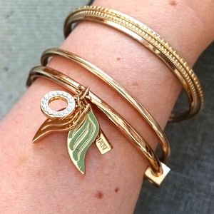 Ashley Bridget Angel wings bangle bracelet + lot